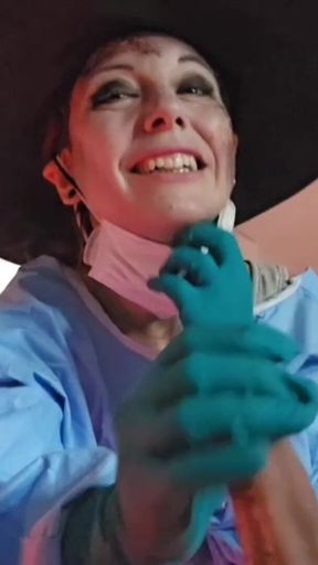 Penectomy on Halloween Eve Stepmom Zombie!-witch