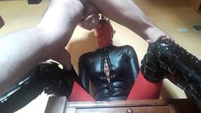milf throat fucked with huge cumshot in mouth