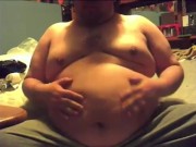 Chugging down melted ice cream