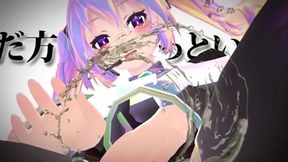 VOCALOID Hatsune MIKU song &quot_I wanna d. MIKU'_s pee.&quot_ MMD