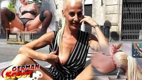 'German Whore - Flexible Boobies Matures Yelena Vera Seduces and Fucks on Street'