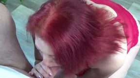Cock Gagging Blowjob and Titwank - Maggie
