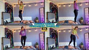 Summer Sandal Punishment Trampling - Amazon Goddess Rapture Gives Her Slave a Full Weight Trampling Punishment Session for Him Seeing Another Girl - 4K (WMV)