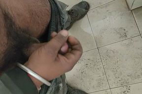 Desi Boy Masturbating in the Bathroom After Seeing Stepsister's Pink Pussy