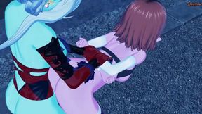 Supreme Kai Chronoa deepthroats futa Towa's cock - Dragon ball super hentai.