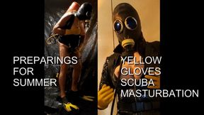 COMPILATION CLIP - PREPARINGS FOR SUMMER + YELLOW GLOVES SCUBA MASTURBATION (+ SECRET SUPPLEMENT)