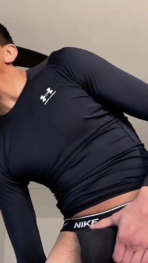 Leo Latte in Nike Jockstrap - Big Bulge Tease & Full Jerk off