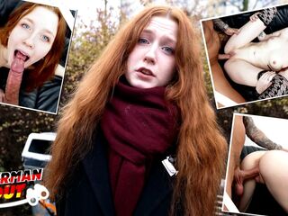 GERMAN SCOUT - Real Redhead Ginger Teen Alice Tempt with tiny Melons 1st Porn Casting