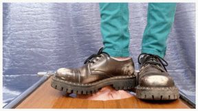 18 yo punk girl tramples my floor-face with Doc Martens dirty shoes (part 6 of 6), flo023x 2160p