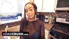 Ebony Stepdaughter Lily Starfire Seduces Her Stepdaddy