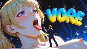 VORE - Naked Sushi Model Devoured Whole by Last Remaining Hungry Girl at Bachelorette Party After She Slowly Swallows His Head and Body, Belly Swelling as She Moans (Erotic Audio)