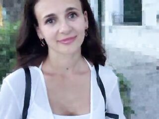 This babe assented to sell her pants to a stranger and then had sex with 'em at his abode