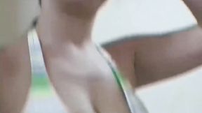 ”Jiggly big breasted teen teasing”