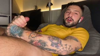Jerking off and eating my load