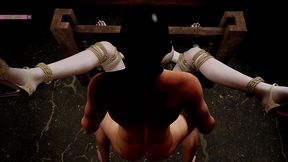 beauty warrior at prison - 3d_animation