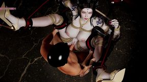 beauty warrior at prison - 3d_animation