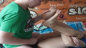 worshiping alex s feet and humping his ass