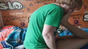 worshiping alex s feet and humping his ass