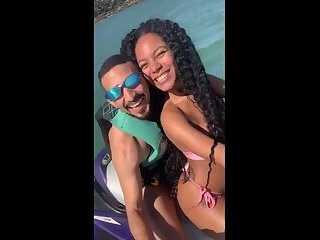 Horny Brazilian Bride Betrays Husband on Honeymoon Trip Fucking the Muscular Jetski Coach Big Dick