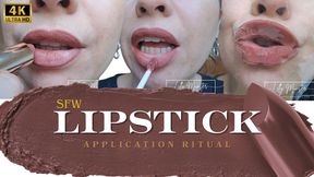 SFW Lipstick Application Ritual 4K