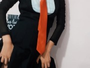 Colegiala otaku es grabada por su novio