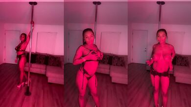 Ebony divine strip tease