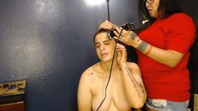 Flirty Hair Cutting Shaving Abbys Head