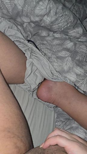 Step son enter into step mim room and mske her handjob his dick