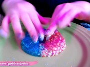 Giantess Nail Tapping Glitter Slime ASMR Whispering Whispers Playful Femdom