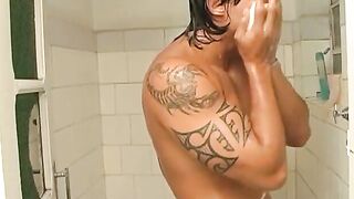 BangBangXXX.com - Hot Brazilian stallion's post-shower masturbation session