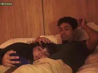My stepsister swallows my penis after watching a movie PART 1