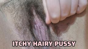 Itchy Hairy Pussy — I Scratch My Itching Bush with My Bare Hands Until I Can’t Take It Anymore (Natural Hair Fetish)