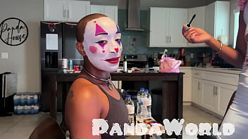 Clown Bald Ebony Cleo Panda BJ BBC Riding