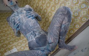 Alternative Tattoo Model Masturbating with Big Toy
