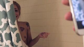 Stepbros Secret Session Hot redhead Holly Hendrix gets caught jerking off and satisfies her stepbros craving