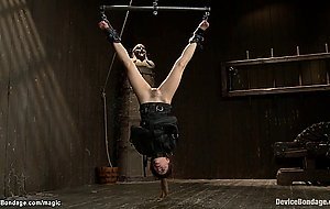 Slut in ankle suspension fucked