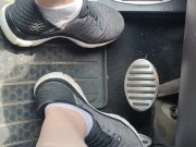Revving pedals with my sketchers sneakers and white ankle socks