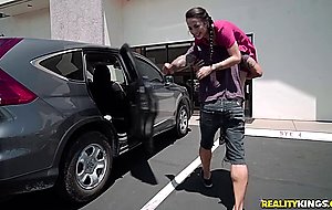 Black-haired teen loves getting tied up and fucked intense