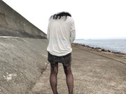 [SISSY] I took off my clothes by the sea.