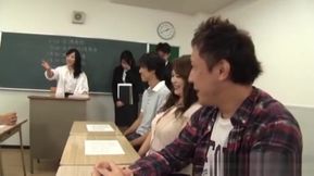 Asian Sweethearts Turn School Meeting into Orgy of Desire