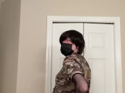 Femboy Range-Trap With Revolver Teases You