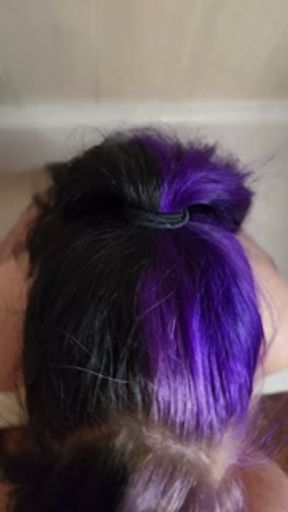 Goth human urinal piss slut desperate for fill of piss &amp; cum