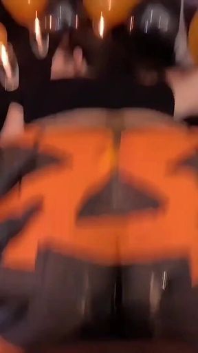 Agatha Mama on a BBC Fucking a Brazilian MILF's Halloween Jack O'lantern