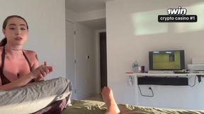 Stepbro, Can I Please Finish On You? POV Role Play with a Hot Babe