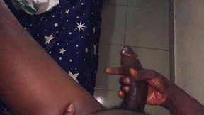 pov rubbing wanking my huge big black cock