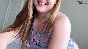 Chubby blonde teen Eva Nyx gets her pussy pounded POV