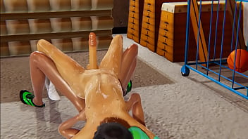 Femboy Yaoi  - two femboys fucking in University sport warehouse