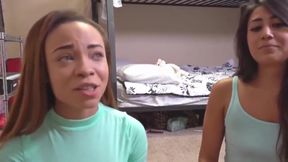 hot ffm college threesome with sister & hot friend!