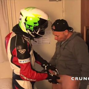 Sex humiliation at the hotel with straight motorbiker