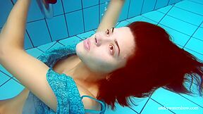 Beautiful Ginger Hairy Pussy Underwater